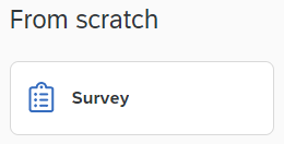 Qualtrics create survey from scratch button