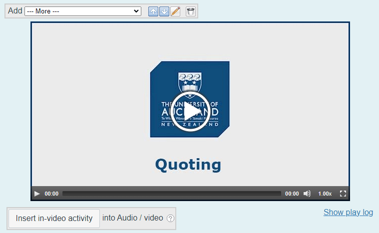 CourseBuilder embedded video