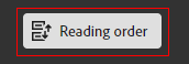 Adobe Acrobat - check the tagging of PDFs by opening the Read Order panel