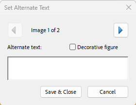 Add alternate text in the to figures in Adobe Acrobat