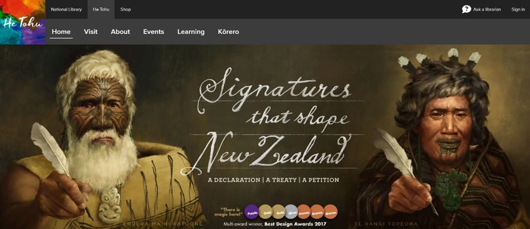 National Library website screenshot