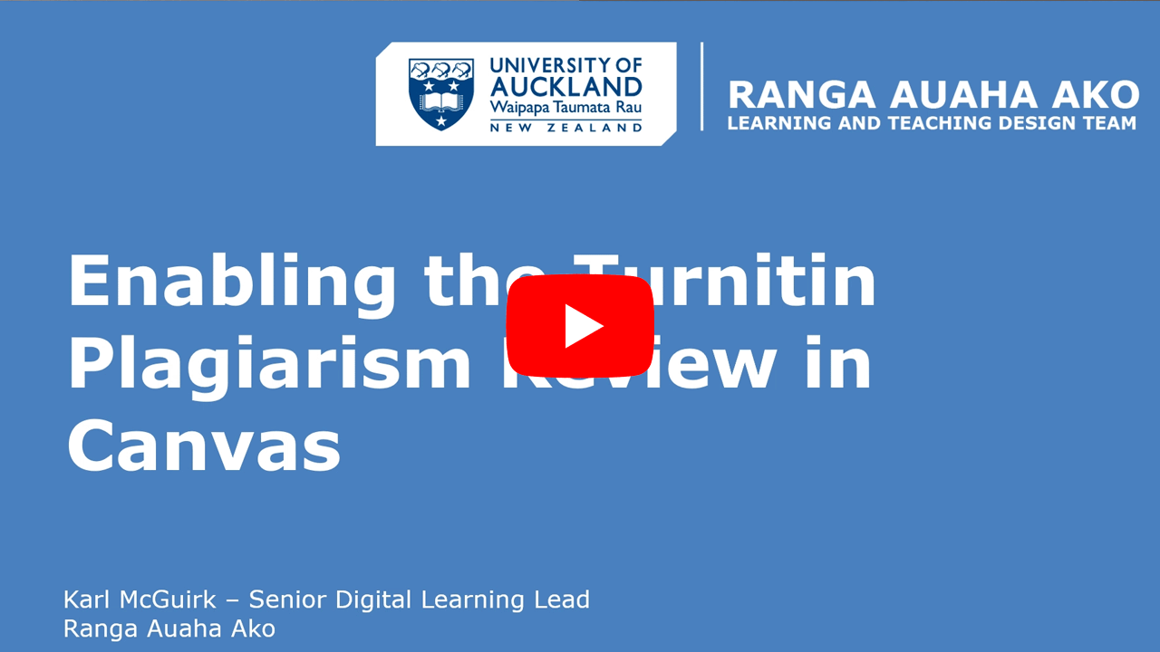 Turnitin Plagiarism Review video